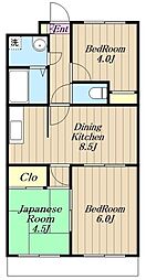 パークコートZAMA 3DKの間取図画像