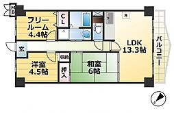 リメーン檜 2SLDKの間取図画像
