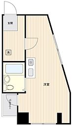 グラン池袋 4階ワンルームの間取り