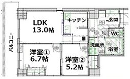 間取図画像 2LDK
