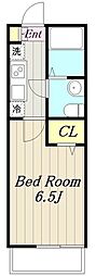 アザーレ・クオン海老名 1Kの間取図画像