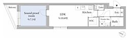 ASTILE studio 王子 1LDKの間取図画像