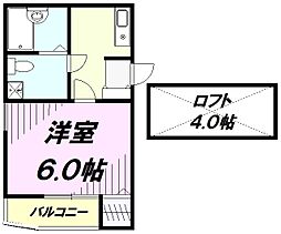 アメリカンリバティーHIRO 1Kの間取図画像