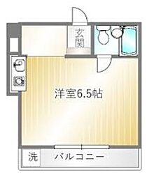 リベラル狭山 ワンルームの間取図画像