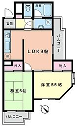 ハイライズ西船壱番館 2LDKの間取図画像