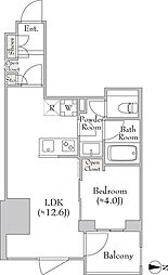 ルミーク錦糸町 1LDKの間取図画像