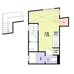 KAGURAZAKA TERRACE 2階ワンルームの間取り