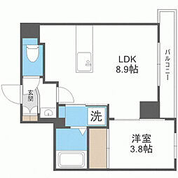 ADORE 六本松 PROUD 1LDKの間取図画像