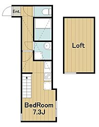 Konomi Terrace 1階1Kの間取り