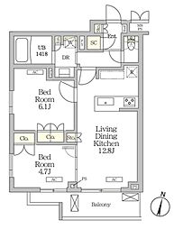 間取図画像 2LDK