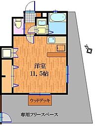 リブフラット 1Kの間取図画像