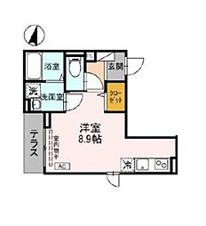 ステラ東川口 ワンルームの間取図画像