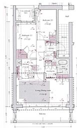 本郷パークハウスザ・プレミアフォート 2LDKの間取図画像