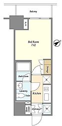 ラティエラ板橋 1Kの間取図画像