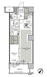 パークキューブ西ヶ原ステージ 6階1LDKの間取り