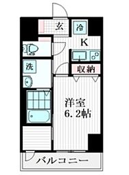 フリーダムファン 1Kの間取図画像