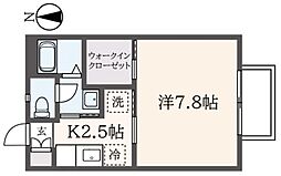 アークメゾンII 1階1Kの間取り