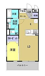 CoatAvenue 1LDKの間取図画像