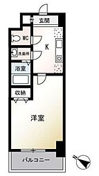 KADOIETSUJIDO 1Kの間取図画像