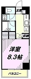 ビーンズ立川 1Kの間取図画像