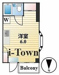 コーポ滝野川 ワンルームの間取図画像