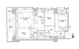 パークスフイア牛込神楽坂 2SLDKの間取図画像