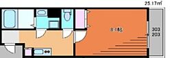 坂戸市末広町アパート 1Kの間取図画像