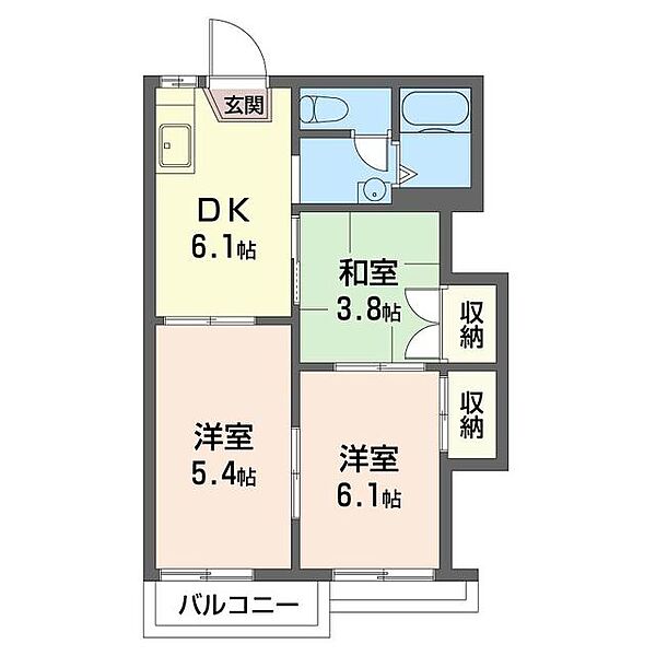 サンコート大 00202｜神奈川県厚木市山際(賃貸アパート3DK・2階・44.00㎡)の写真 その2