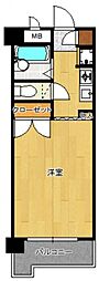 ダイナコートグランデュール博多 1Kの間取図画像