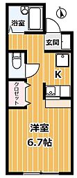ウインズ湘南本町 ワンルームの間取図画像
