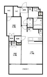 GRAND CITY TOWER TSUKISHIMA 2LDKの間取図画像