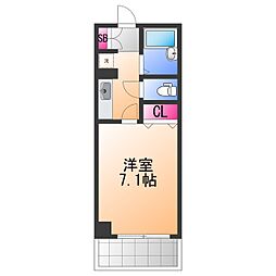 エヌエム・サンカンテヌフ 1Kの間取図画像