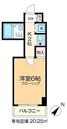 ニコーハイム新小岩第6 1Kの間取図画像