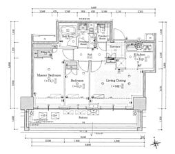 クラッシィタワー新宿御苑 2LDKの間取図画像