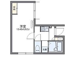 東急こどもの国線 恩田駅 徒歩7分の賃貸アパート 2階1Kの間取り