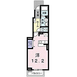 フィオーレ・パラッツオA ワンルームの間取図画像