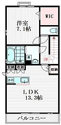 オレンジガーデン 1LDKの間取図画像