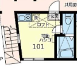 ユナイト丸山ポールモーリア ワンルームの間取図画像