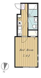 ラ・シャンス文京第6 1Kの間取図画像