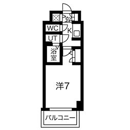 神戸市海岸線 ハーバーランド駅 徒歩6分の賃貸マンション 6階1Kの間取り
