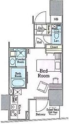 ロイジェントパークス四ツ谷 3階ワンルームの間取り