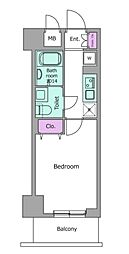 Nステージ西船橋3 1Kの間取図画像