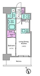 江東区永代1丁目マンション 1LDKの間取図画像