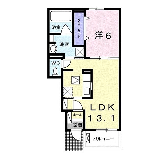 ラブリーコートVI ｜和歌山県和歌山市楠見中(賃貸アパート1LDK・1階・45.09㎡)の写真 その2