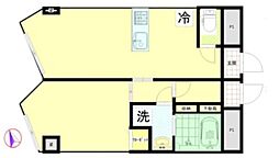 グランデュール宮崎台 1LDKの間取図画像