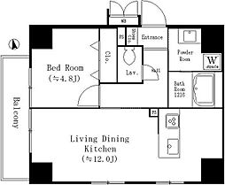 Ｓｕｎｎｙ　Ｓｉｄｅ　Ｆｏｒｅｓｔ 2階1LDKの間取り