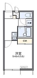レオパレスSmileLife 1Kの間取図画像
