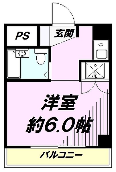東京都八王子市千人町４丁目(賃貸マンション1R・2階・16.15㎡)の写真 その2