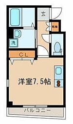 エルクレスト ワンルームの間取図画像