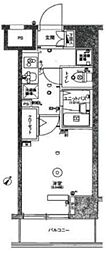 スカイコートパレス池袋 2階1Kの間取り